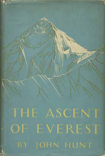 
Sketch of Mount Everest sticking up above the Nuptse-Lhotse South Wall - The Ascent of Everest book cover
